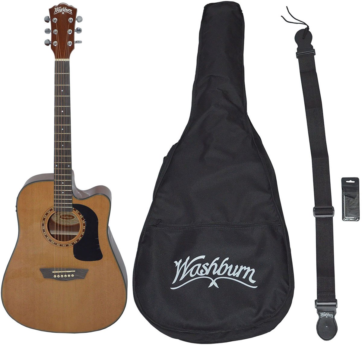 GUITARRA WASHBURN E/ACUSTICA AD5CEPACK
