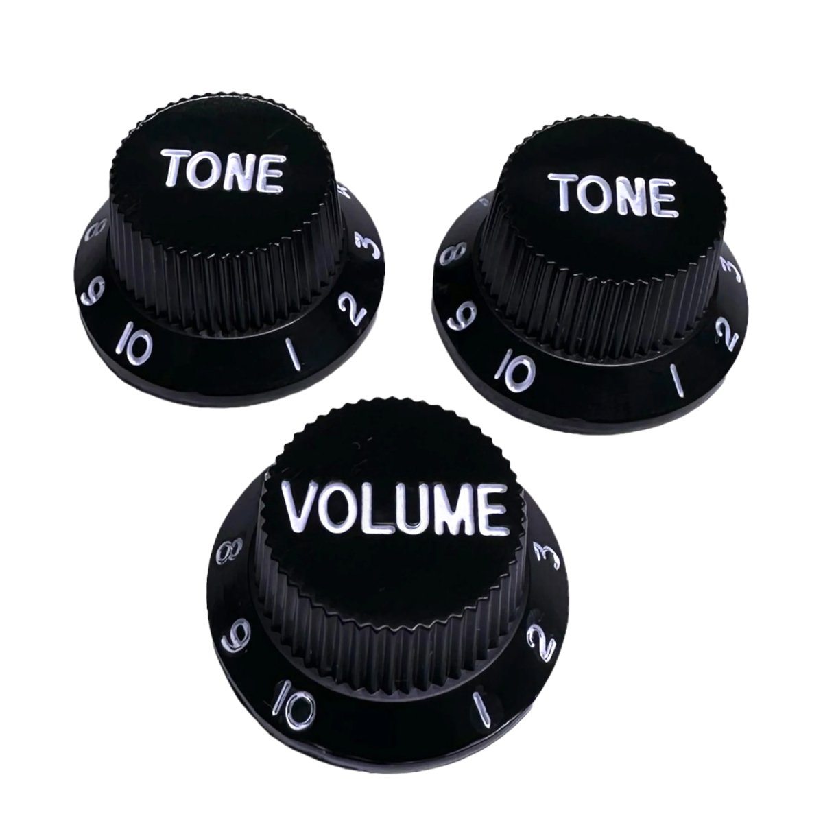 BOTONES AXLABS MOD. STRAT STYLE KNOB SET(WHITE FONT)