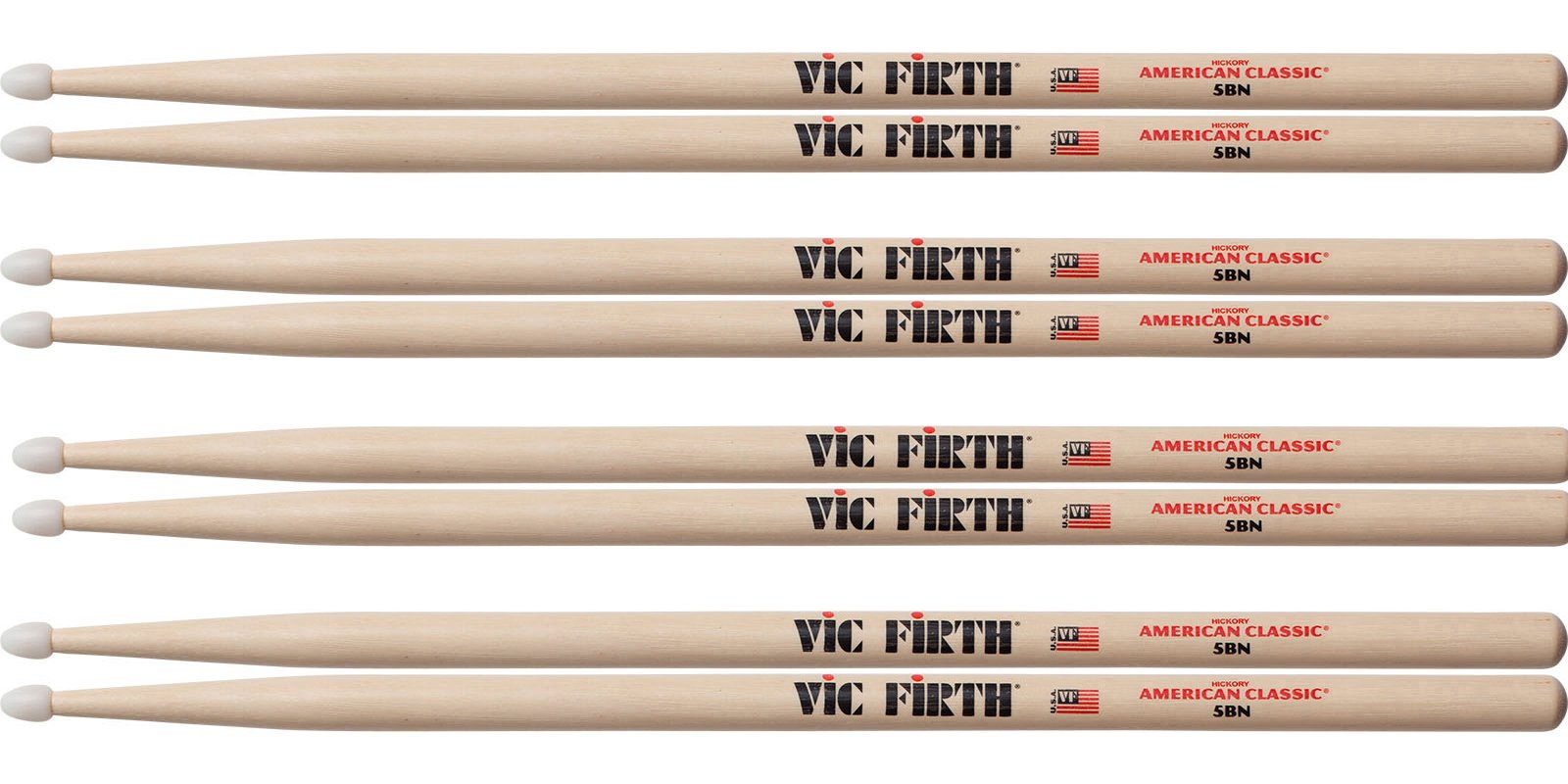BAQUETAS VIC FIRTH    5BN    4 X 3