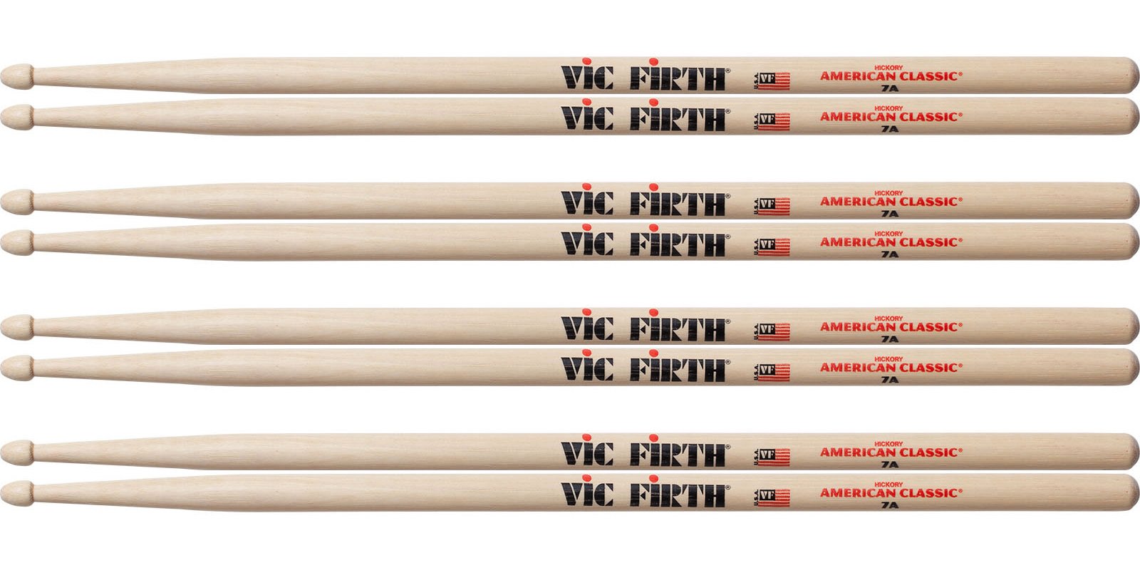BAQUETAS VIC FIRTH    7A      4 X 3
